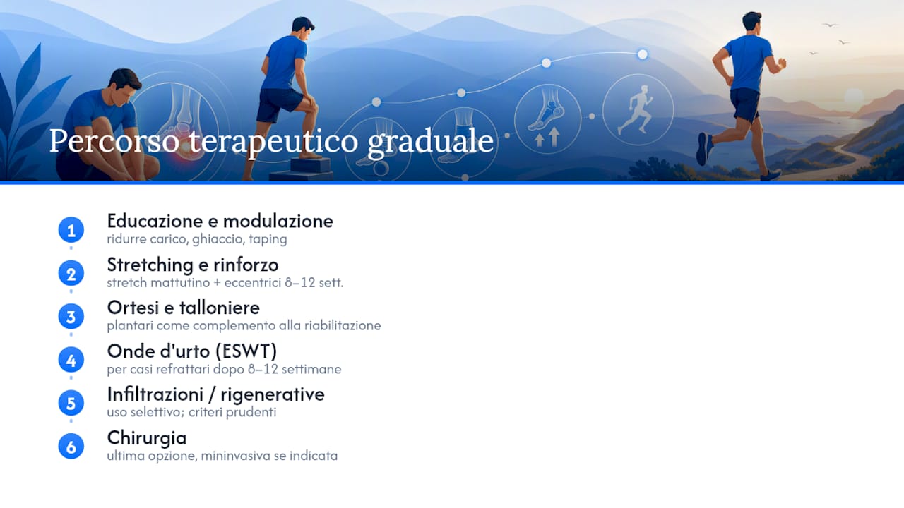 Fasi terapeutiche per la fascite plantare
