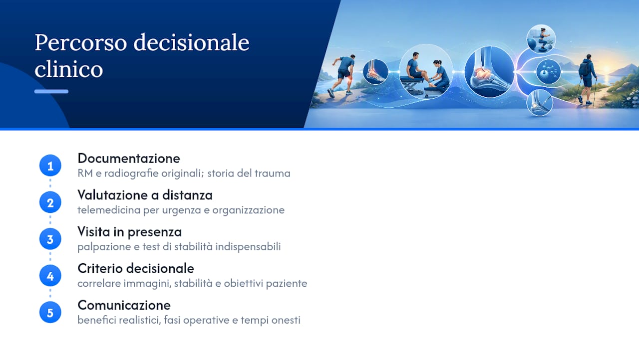 Prospettiva clinica: come decido il trattamento in visita — overview diagram