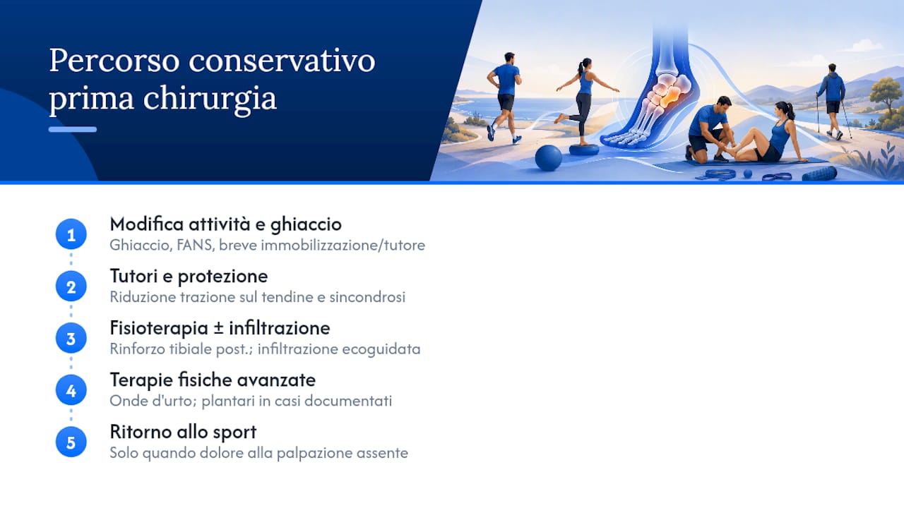 Approccio conservativo per l'osso navicolare accessorio
