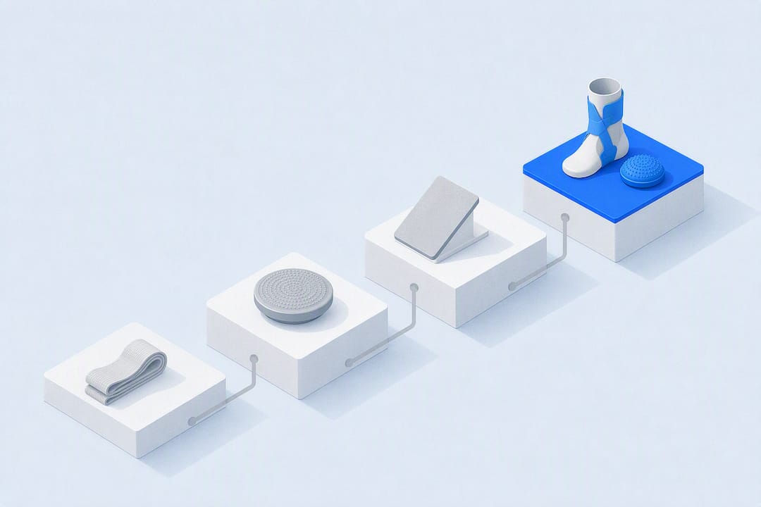 Evoluzione graduale della riabilitazione della caviglia